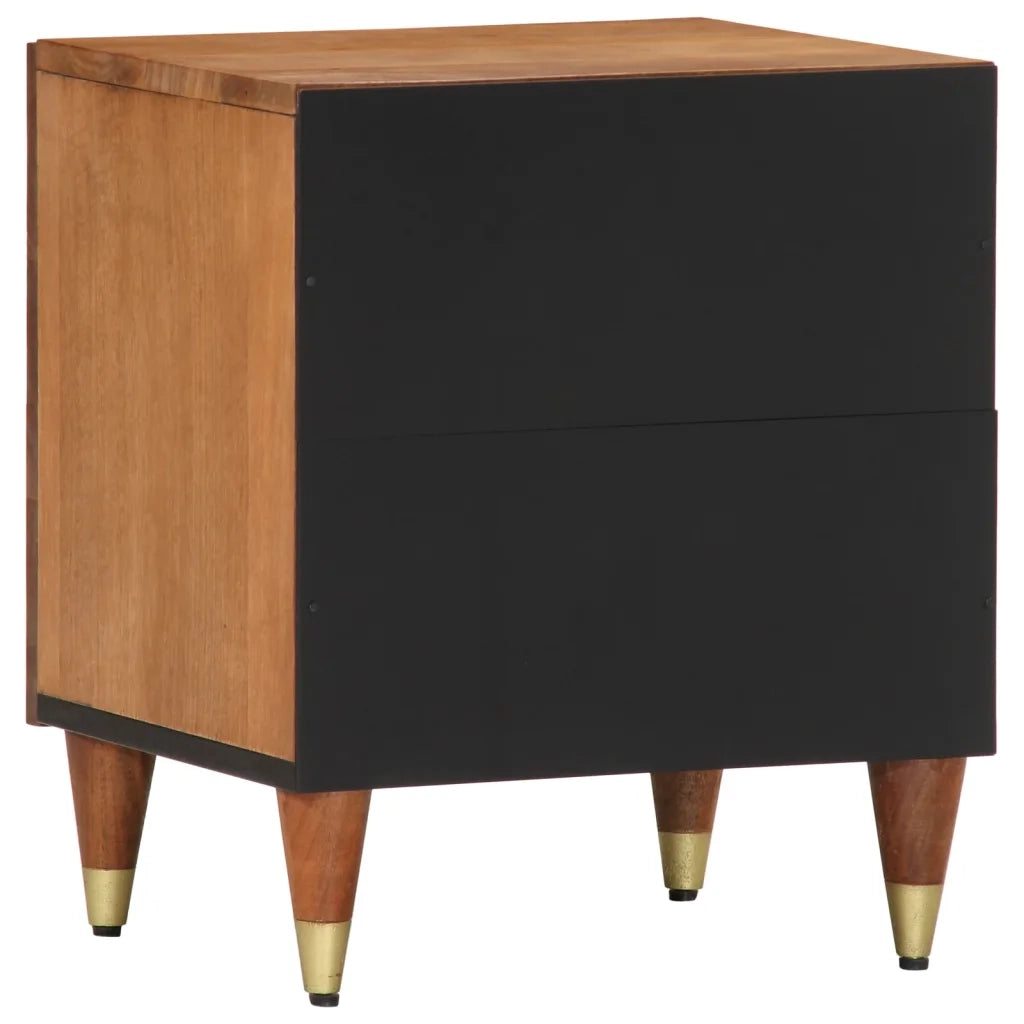 Comodini 2pz 40x33x46 cm in Legno Massello di Mango 358281