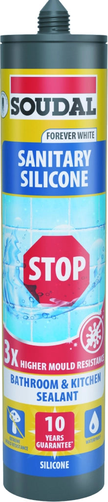Soudal SILICONE ACETICO PER SANITARI ''MUFFA STOP'' ml. 290 - Trasparente 12.00 pz