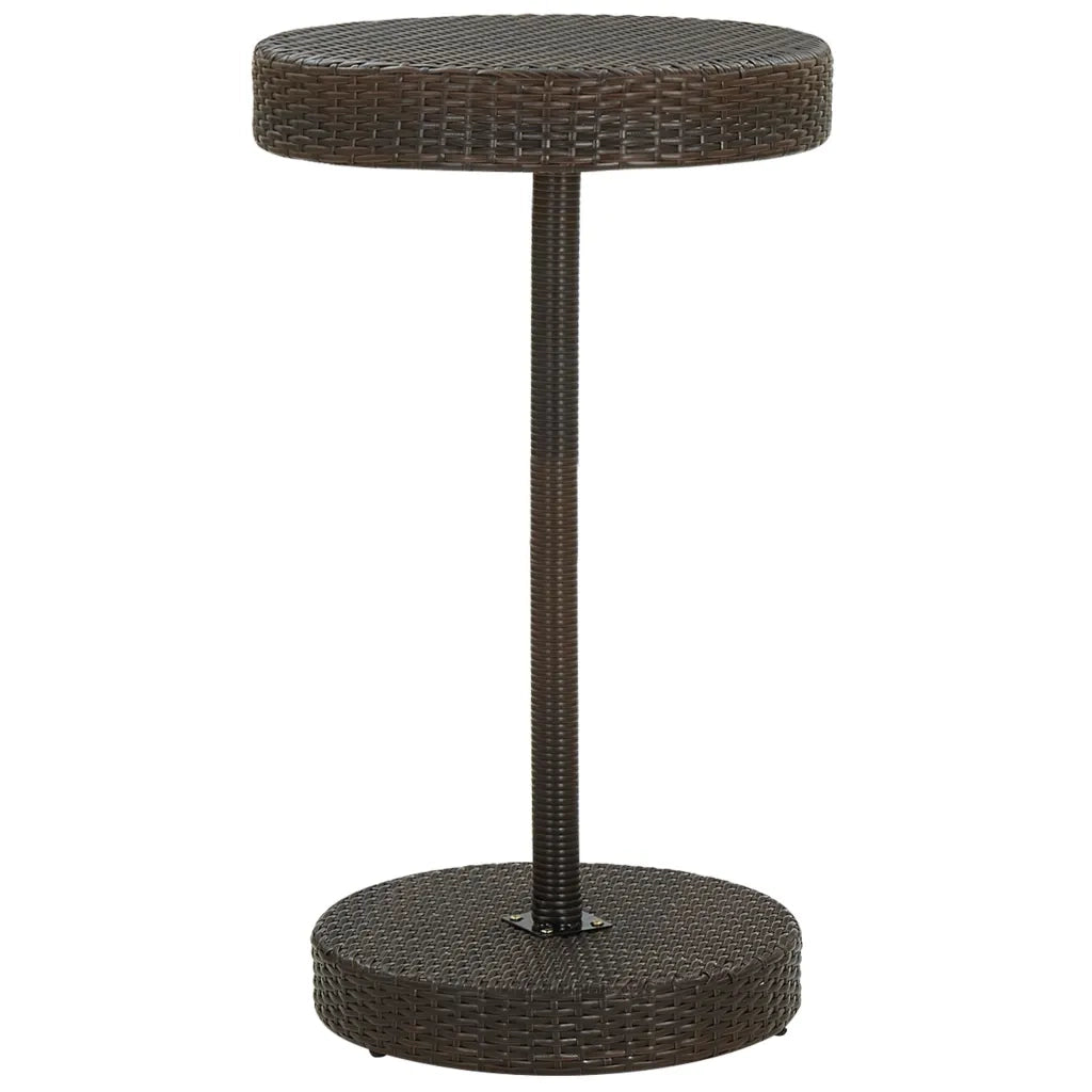 Set Bar da Giardino 3 pz | Set Salotto da Giardino con Cuscini in Polyrattan Marrone