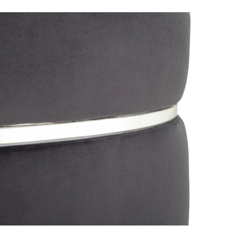 Sgabello Paris Grigio/silver cm ø 35x40,5
