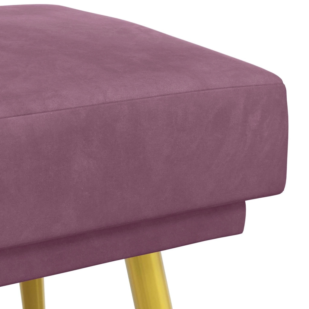 Panchina a doppio strato Viola 120 x 45 x 46 cm Velluto 42038598