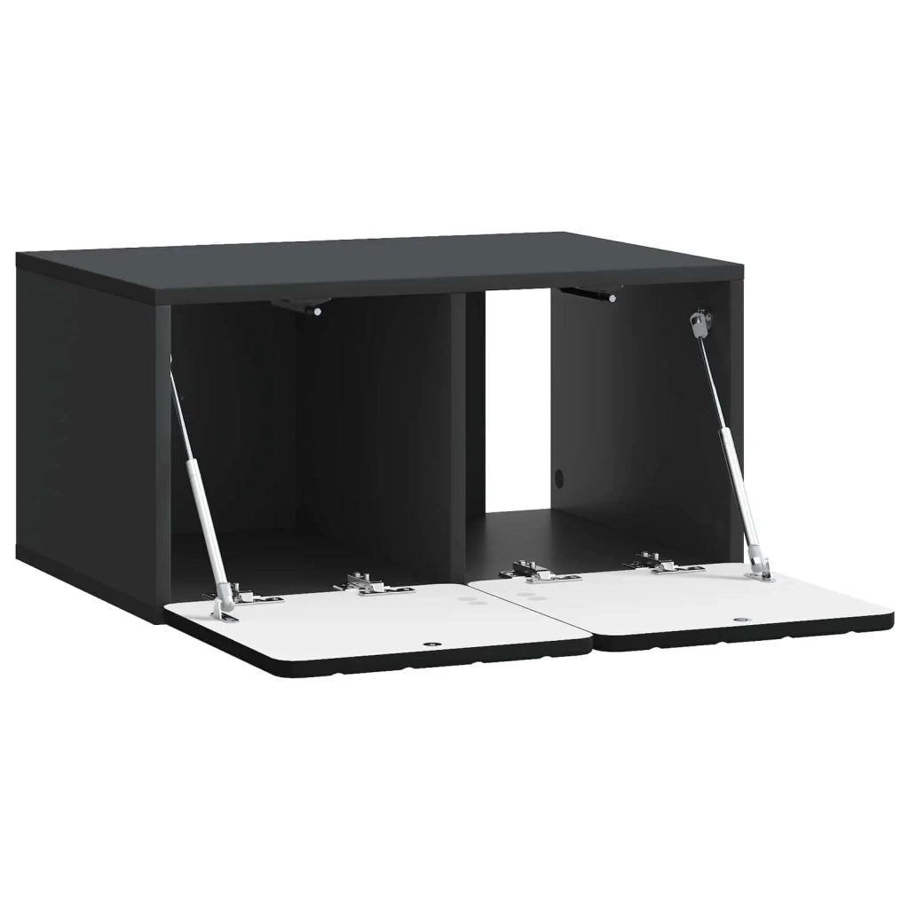 Mobile Porta TV da Muro-Credenza per TV sospesa Nero 59,5 x 41 x 30 cm 368975