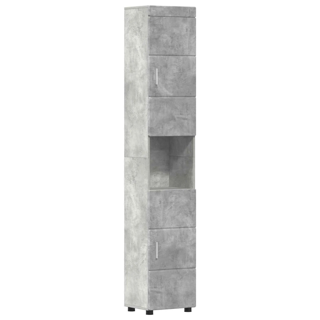 Set di Armadi da Bagno TULUM Grigio cemento 37 x 31,5 x 203 cm 880354