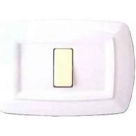 PLACCA TONDO 1 MODULO BIANCO
