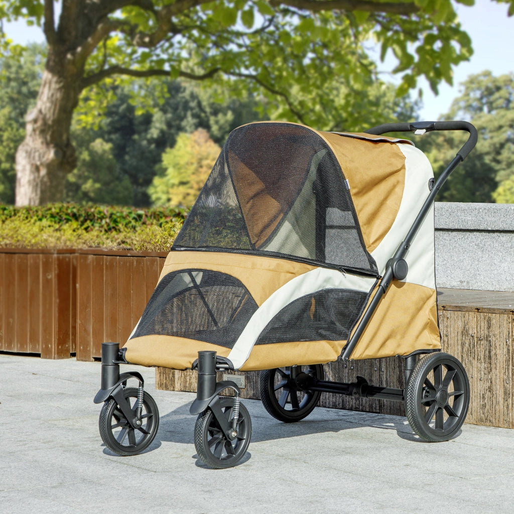Carrello per Cani Pieghevole ¨C zephmum ¨C Marrone