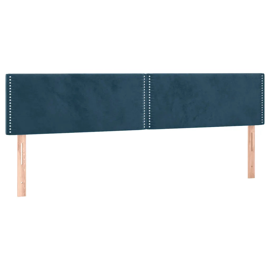 Testiera | Testata Blu Scuro 200x5x78/88 cm in Velluto