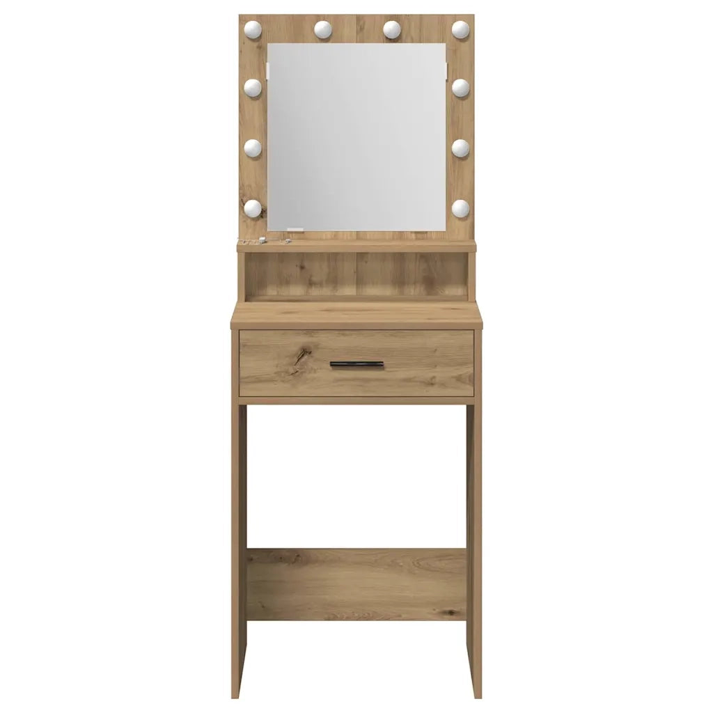 Toeletta | Tavolo da Trucco Rovere artigianale 50 x 41 x 135 cm