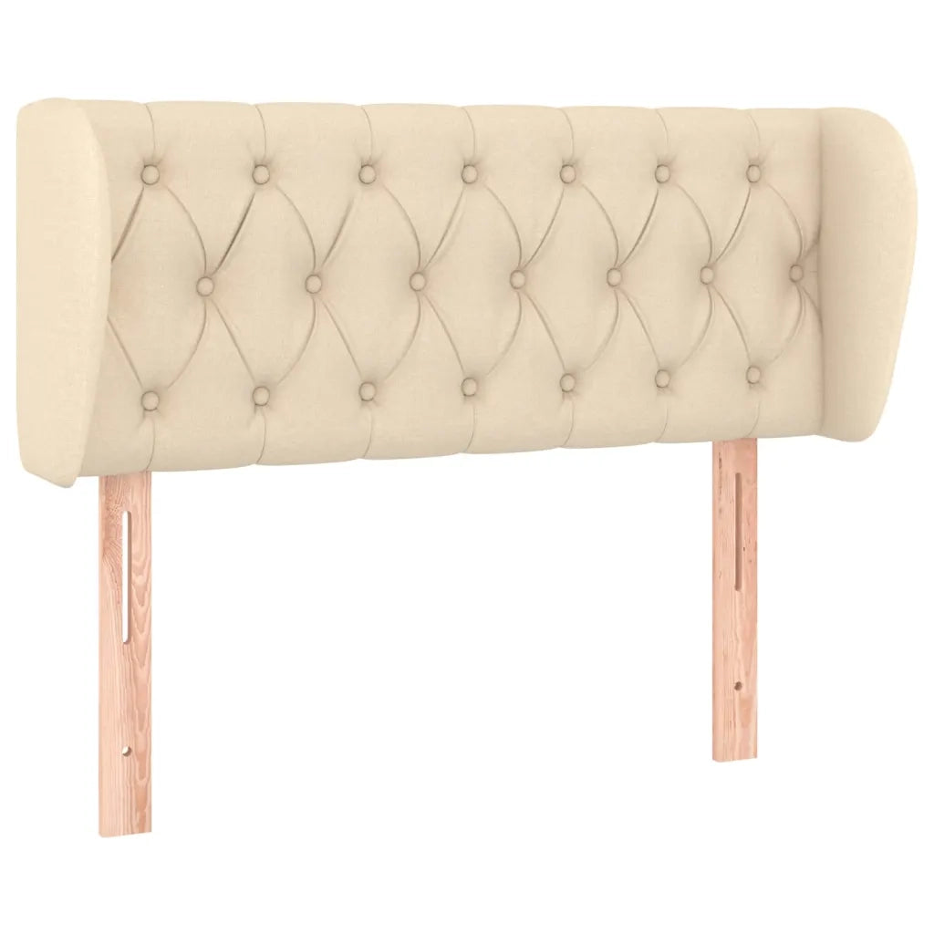 Testiera | Testata ad Orecchio Crema 93x23x78/88 cm in Tessuto
