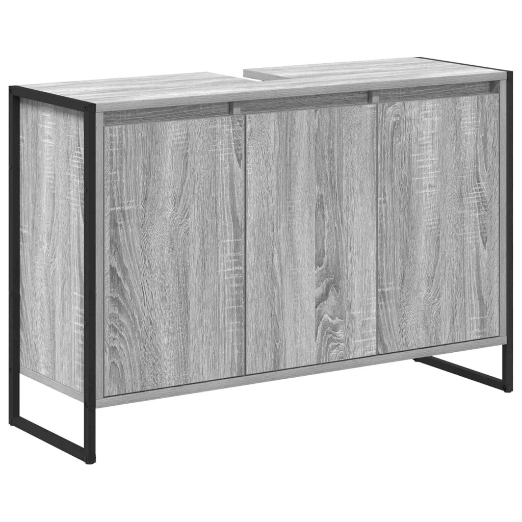 Mobile da Bagno Grigio Sonoma 90 x 30 x 60 cm Legno multistrato 886483