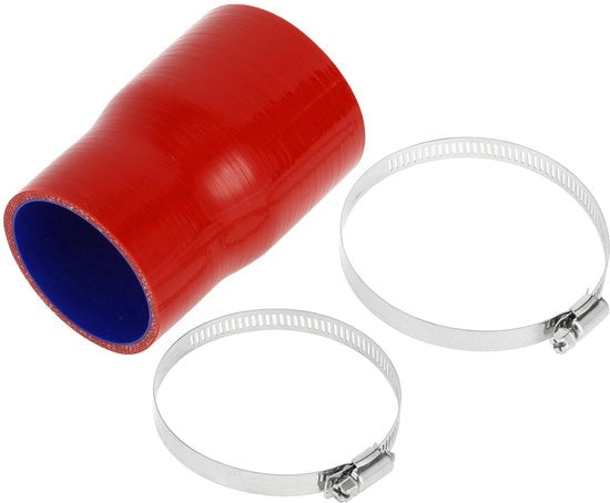 Connettore a flangia in silicone a 4 strati - diametro interno 80 - diametro 3,15"/2,75" - lunghezza 127mm - spessore 5mm - resistente a temperature fino a 300℃ - serpentina di raffreddamento