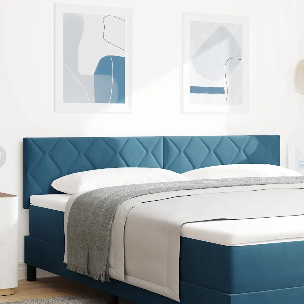 Testiera | Testata LED Blu Scuro 180 cm Velluto