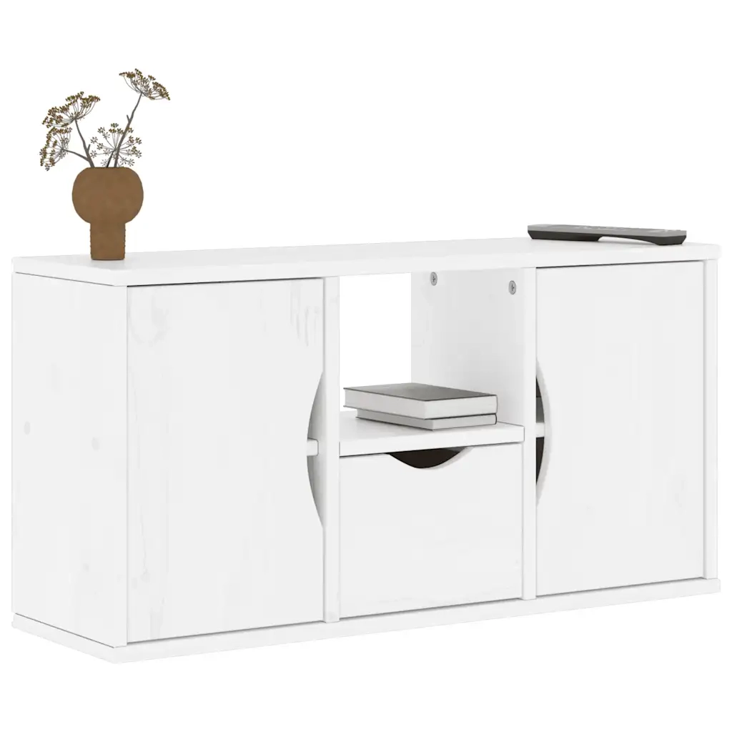 Mobile TV | Armadietto TV | Mobile Porta TV con Cassetto ODDA Bianco 79x24x40 cm