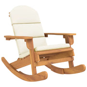 Sedia a Dondolo | Sedia da Giardino | Sedie da Esterno Adirondack con Cuscini Legno Massello di Acacia