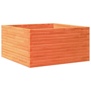 Fioriera | Cassetta per fiori | Vaso Giardino Marrone Cera 90x90x46 cm Legno Massello Pino