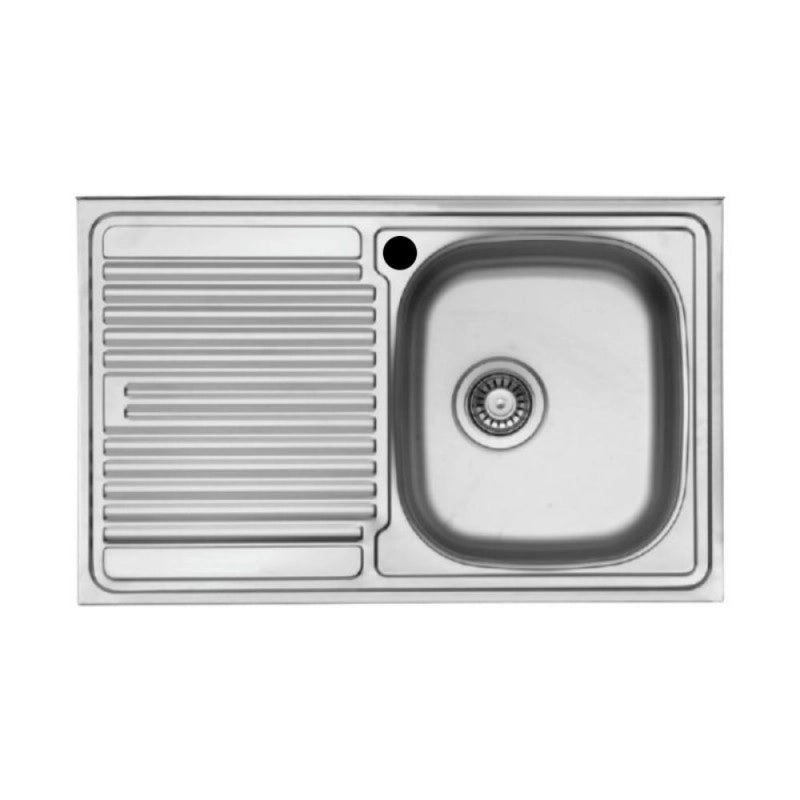 LAVELLO INOX APPOGGIO 80X50CM 1 VASCA SINISTRO
