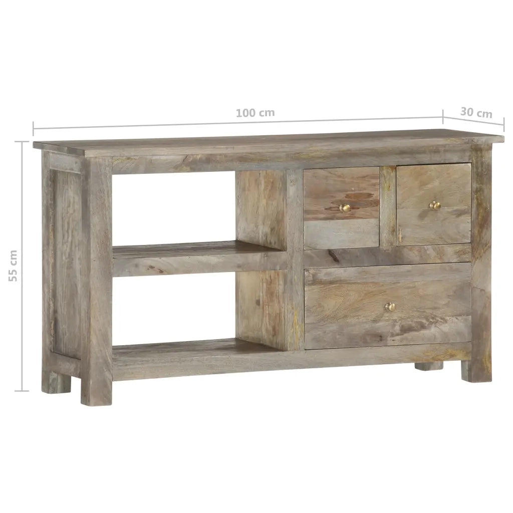 Mobile Porta TV 100x30x55 cm in Legno Massello di Mango 286385