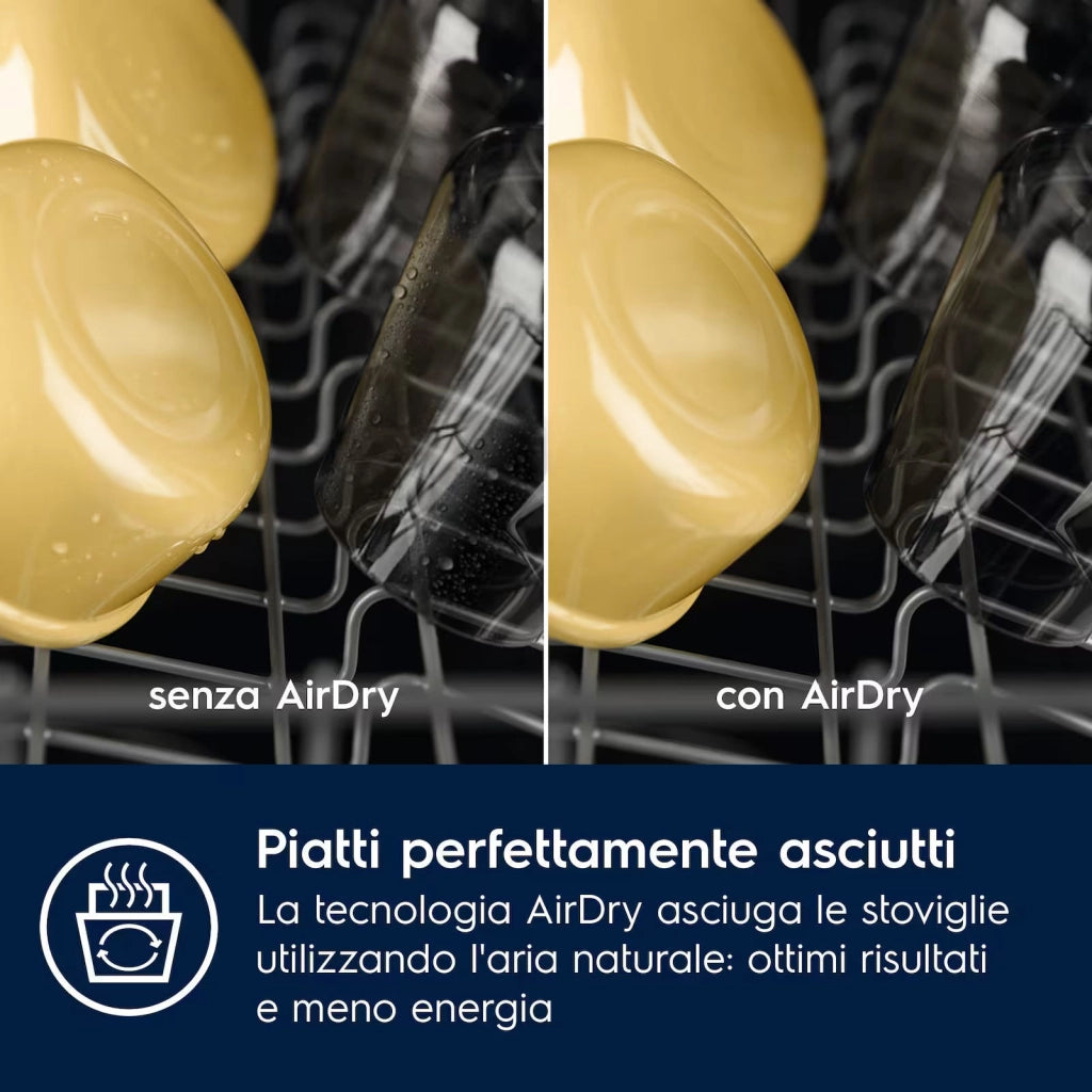 Electrolux LAVASTOVIGLIE INCASSO 60 CM - INT. TOTALE 13 COPERTI CLASSE C 44 dBA EES47400L MADE IN EUROPE