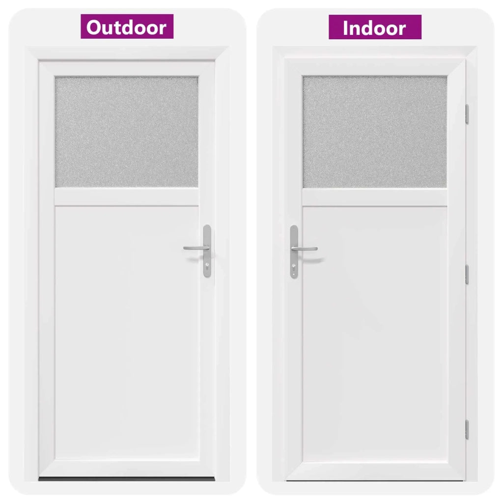Porta d'ingresso laterale Bianco 98 x 198 cm PVC 3445757