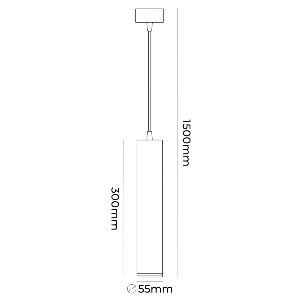 LAMPADARIO A SOSPENSIONE CILINDRICO IN ALLUMINIO NERO CON ATTACCO GU10 - DESIGN MODERNO E MINIMALISTA PER INTERNI IDEALE PER CUCINA SOGGIORNO UFFICIO E STUDIO