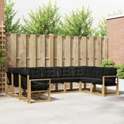 Set di divani da esterno 9 pz Bianco e Nero 3389866