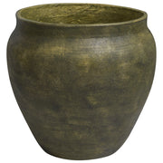 Vaso Piante Verde Scuro Pietra Fibra d'Argilla 54 x 54 x 49 cm Poliresina Interno Esterno