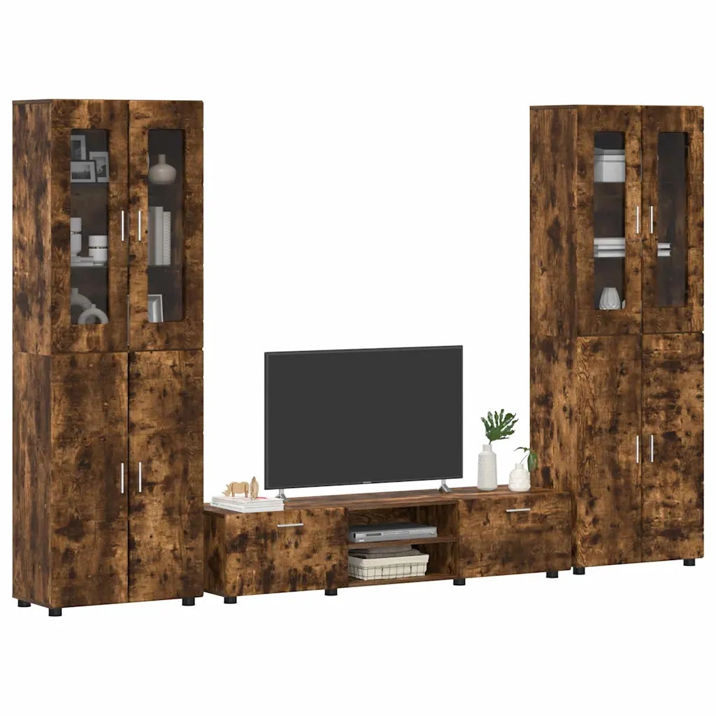 Set mobile TV FLORIN 3 pcs Rovere fumé Legno multistrato 3397999