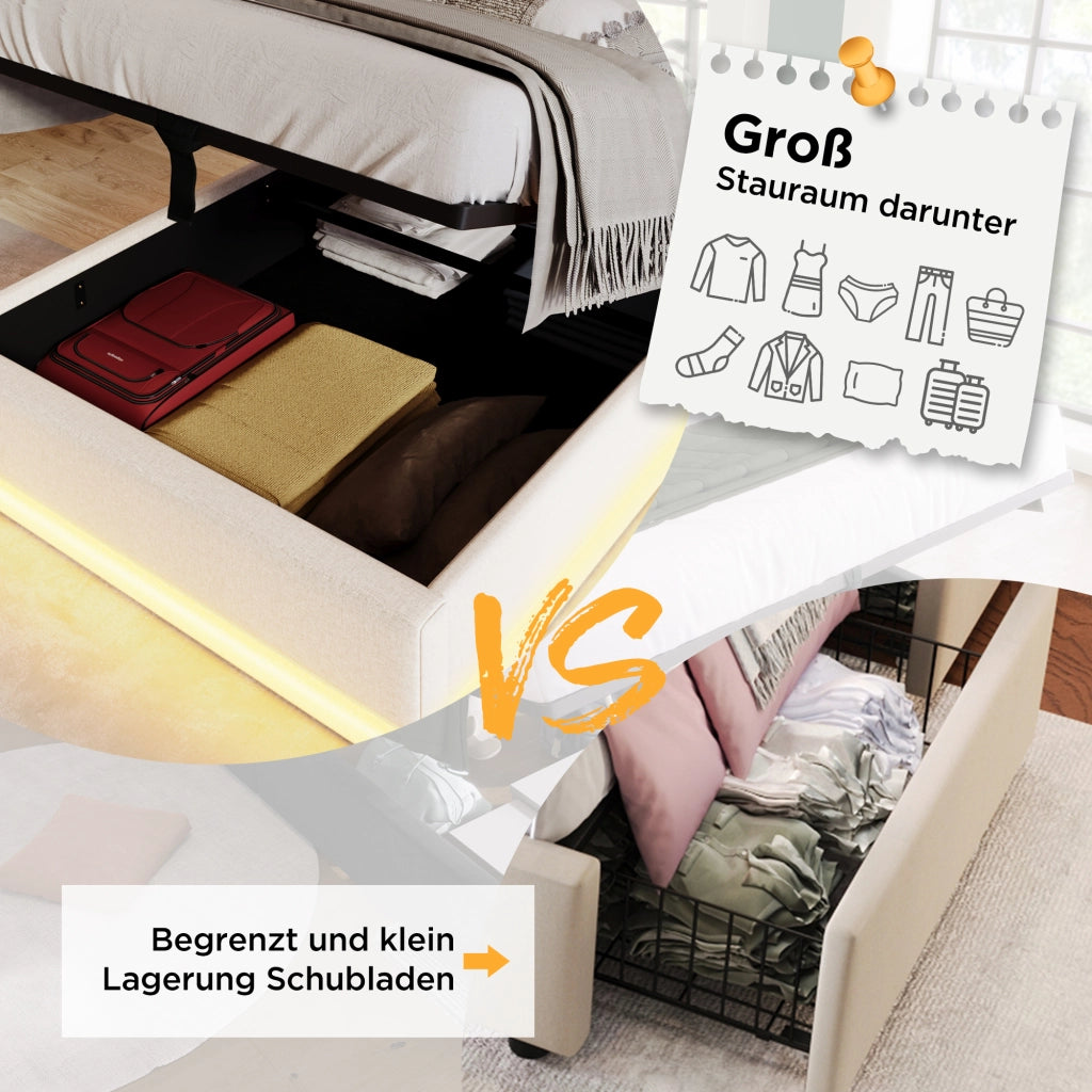 letto imbottito pu bianco 90 x 200 cm