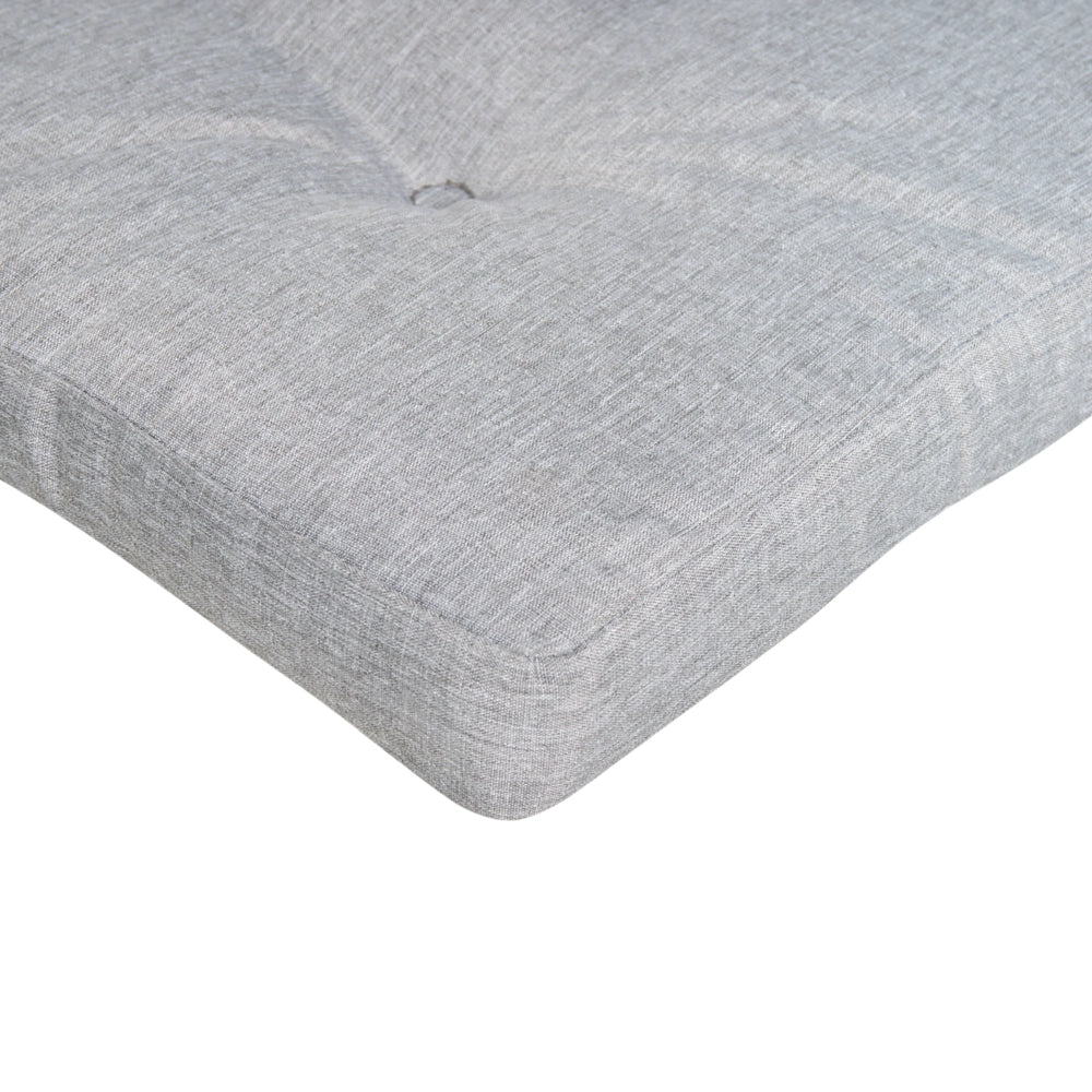 Set di 2 cuscini per sedute e schienale da esterno con lacci grigio melange stile elegante giardino