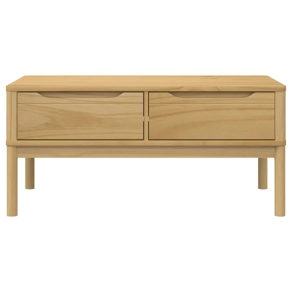Tavolino FLORO Marrone Cera 99x55,5x45 cm in Legno di Pino 374017
