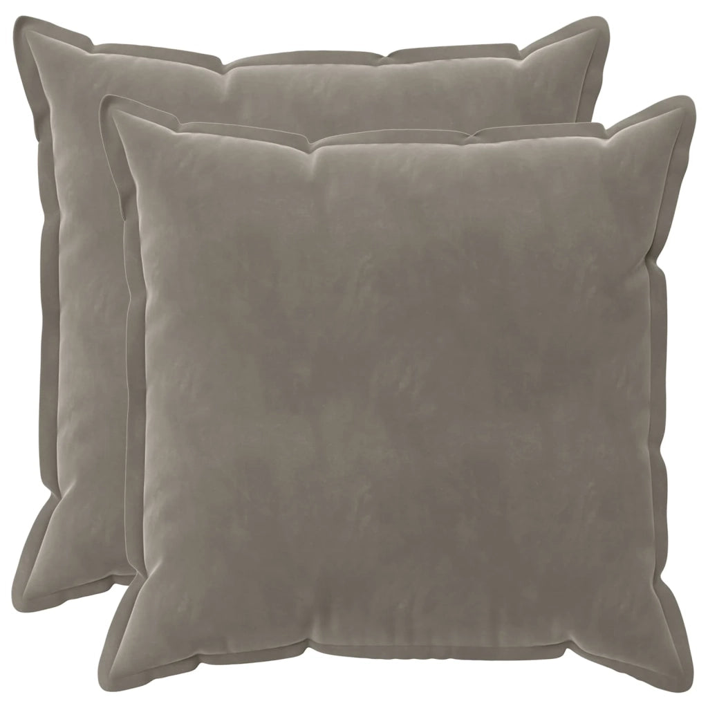 Cuscino con cuscino HOUTEN 2 pz Grigio Chiaro Velluto 936420