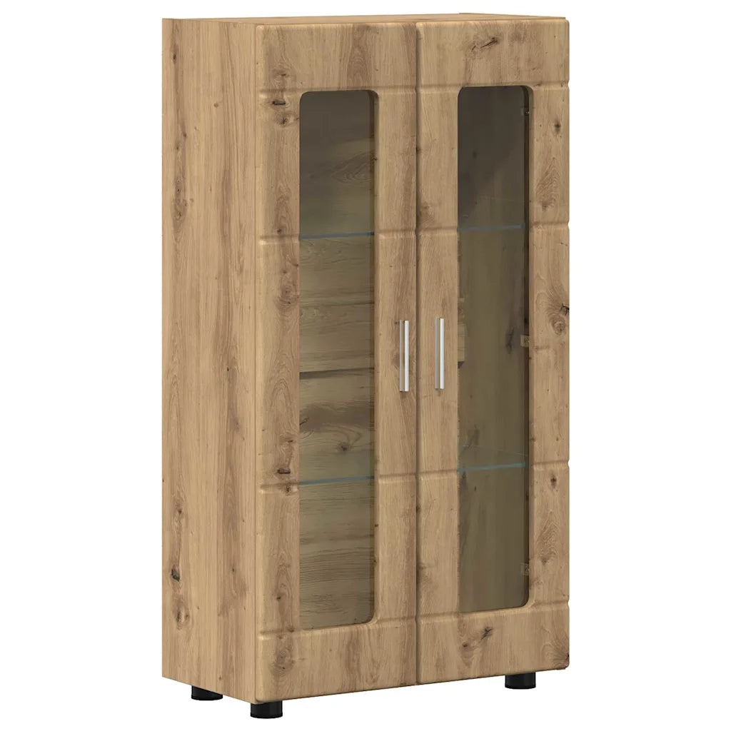 Set mobile TV FLORIN 3 pz-Credenza per TV Rovere artigianale Legno multistrato 386024