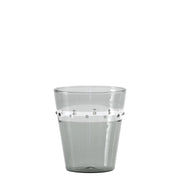 Zafferano Bicchiere A Pallini Tumbler in vetro borosilicato soffiato a mano set da 4 pezzi colore Grigio per un'estetica tavola di alta qualità