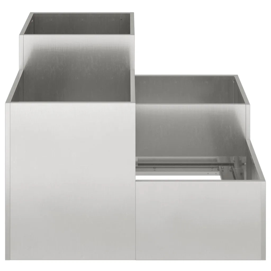 Vaso da giardino Argento 80 x 80 x 60 cm Acciaio inossidabile 865859