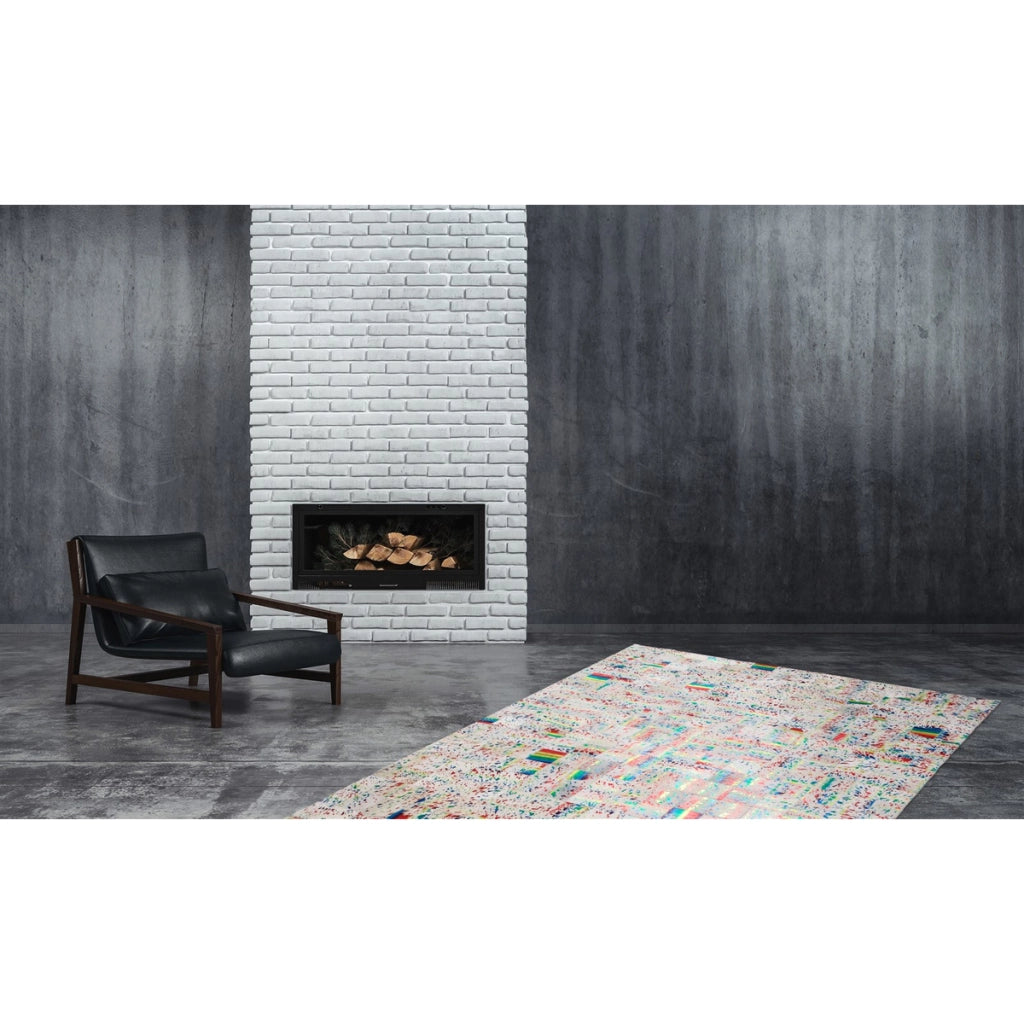Tappeto Rocket 300 in vera pelle patchwork multicolor