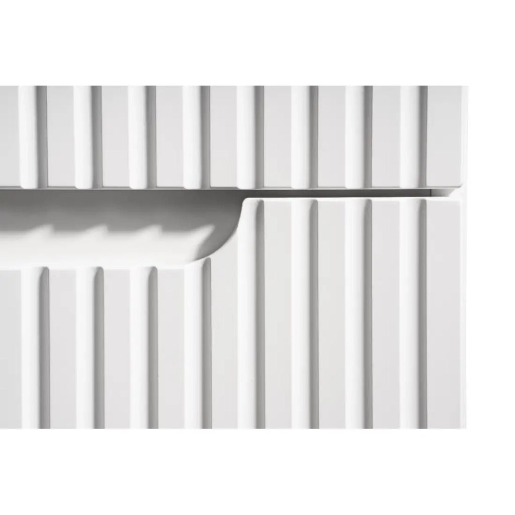 Set VANO bianco 170cm: mobili sotto lavabo con nicchie visibili a cassetti e armadietti + due lavabi da appoggio + colonna