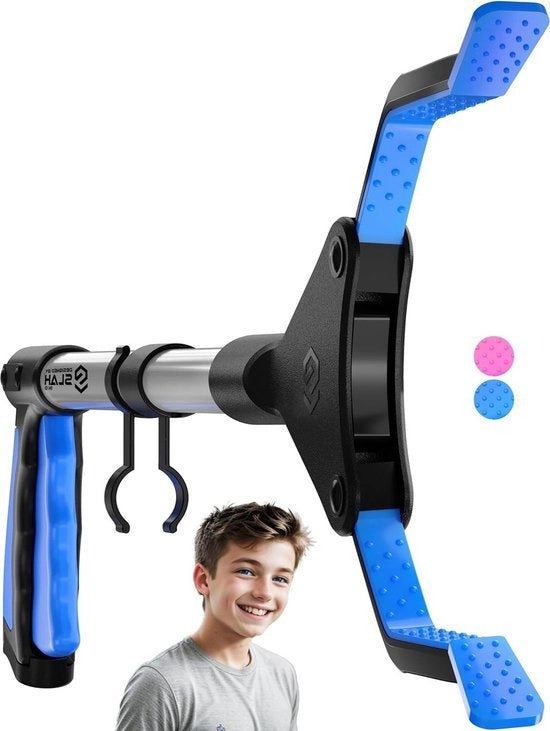 Attrezio per bambini per raccogliere i gatti - ausili per disabili con maniglie per bambini - ausilio rotante 360° pieghevole per aiutare - colore blu Attrezzo per bambini