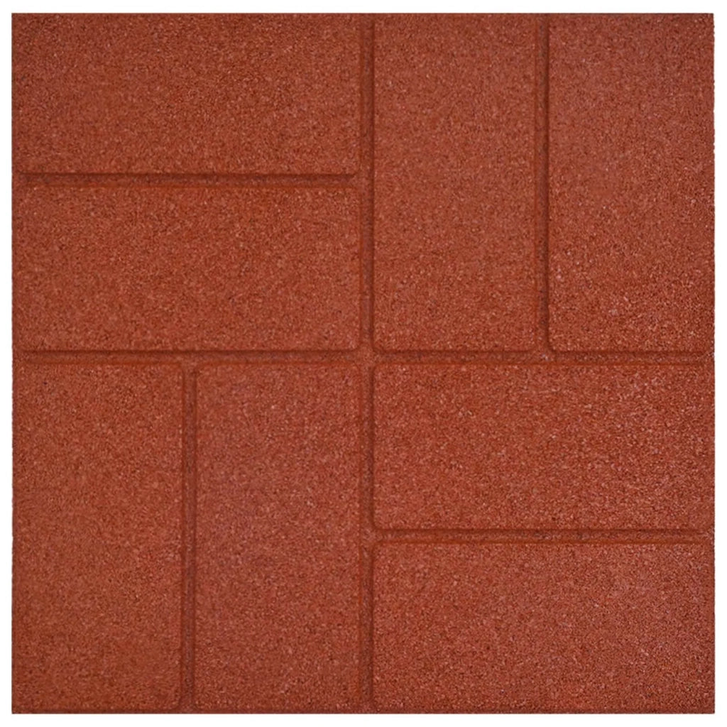 Pietra da Passo 6 pcs Rosso 40,5 x 40,5 x 2 cm Gomma 42030073