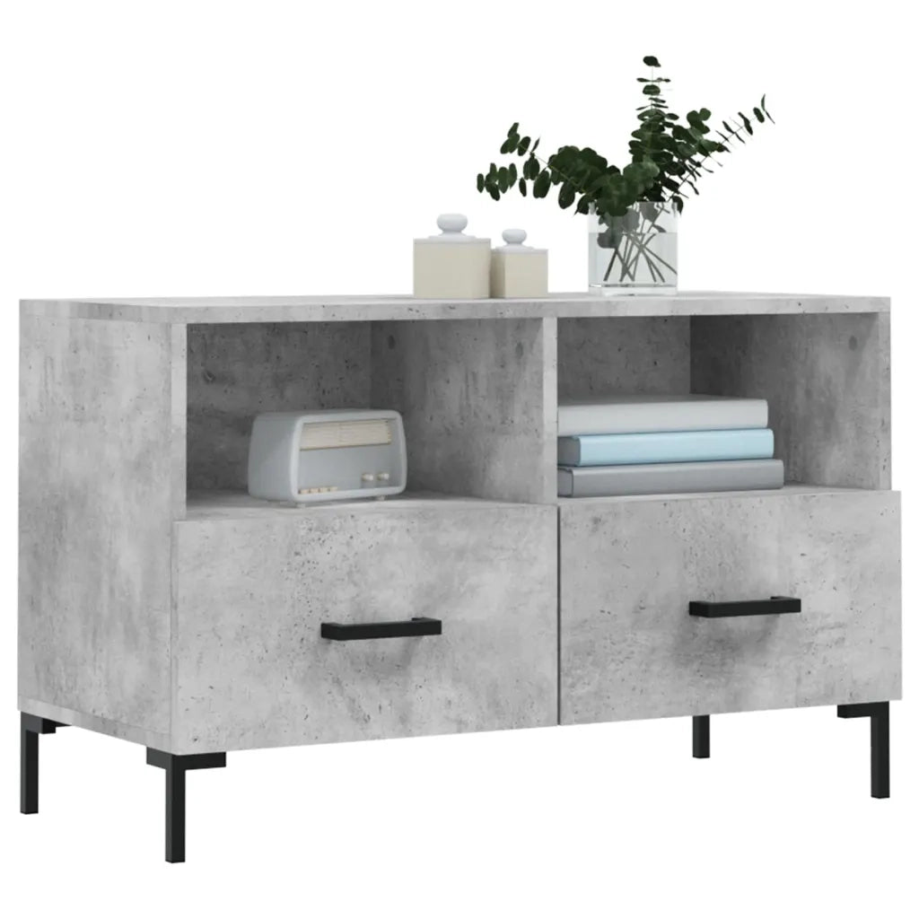 Mobile per TV | Armadietto TV | Mobile Porta TV Grigio Cemento 80x36x50 cm Legno Multistrato