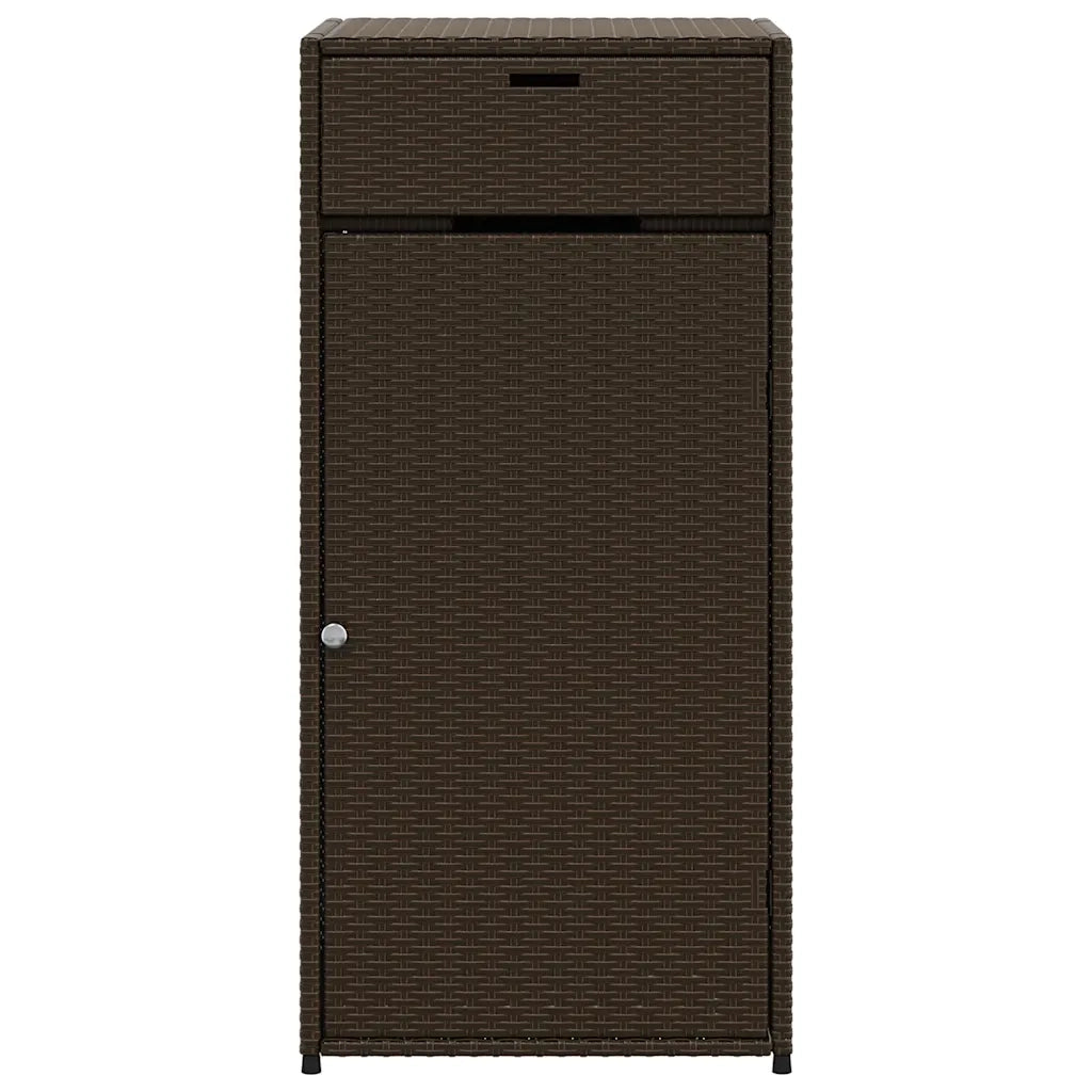 Armadietto Portaoggetti Giardino Marrone 55x55x111cm Polyrattan 365560