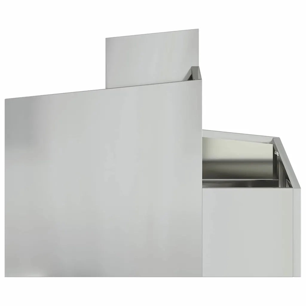 Fioriere | Cassetta per fiori | Vaso da giardino Argento 60 x 60 x 50 cm Acciaio zincato