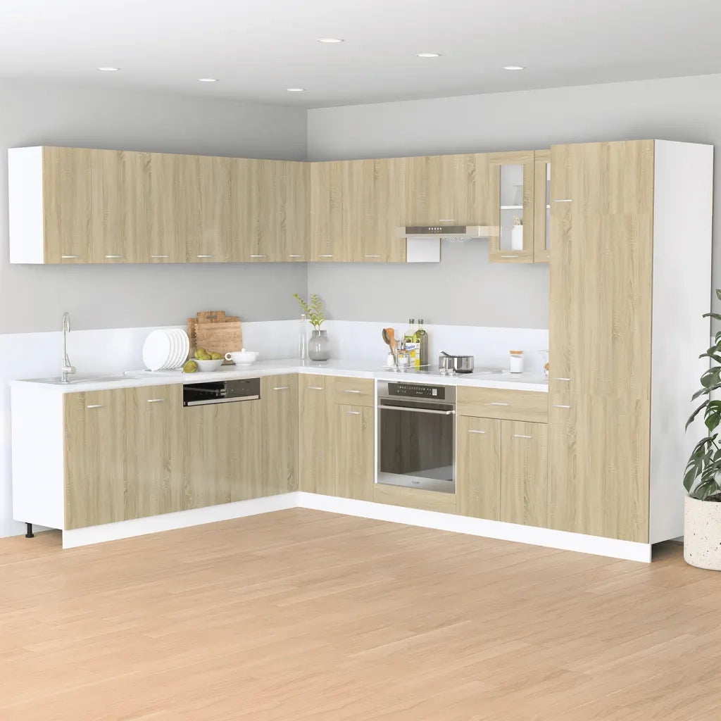 Mobile Sottolavello "Lyon"-Armadietto da bagno Rovere Sonoma 80x46x81,5