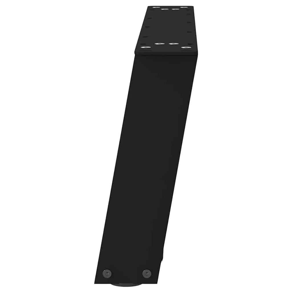 Set di 2 gambe per tavolino da caffè in acciaio nero a forma di U 70 x 30-31 cm con piedini regolabili design moderno 02_0057037