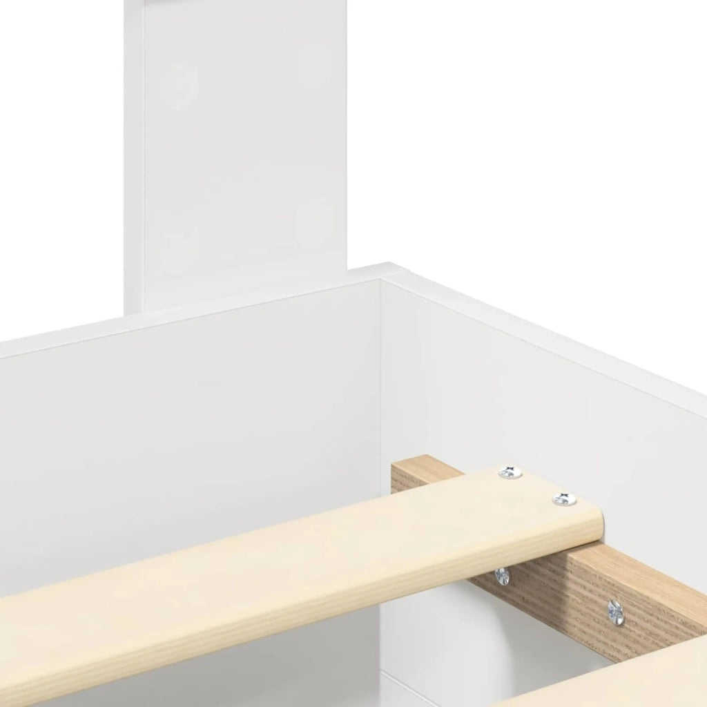 Letto matrimoniale | Letto per adulti | Struttura del letto Bianco 180 x 200 cm Legno multistrato