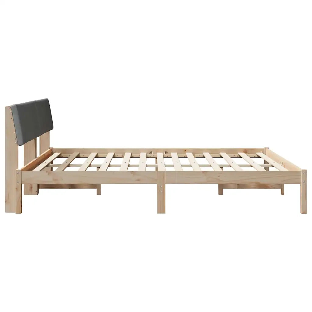 Letto matrimoniale | Letto per adulti | Struttura del Letto marrone e grigio scuro 200 x 200 cm
