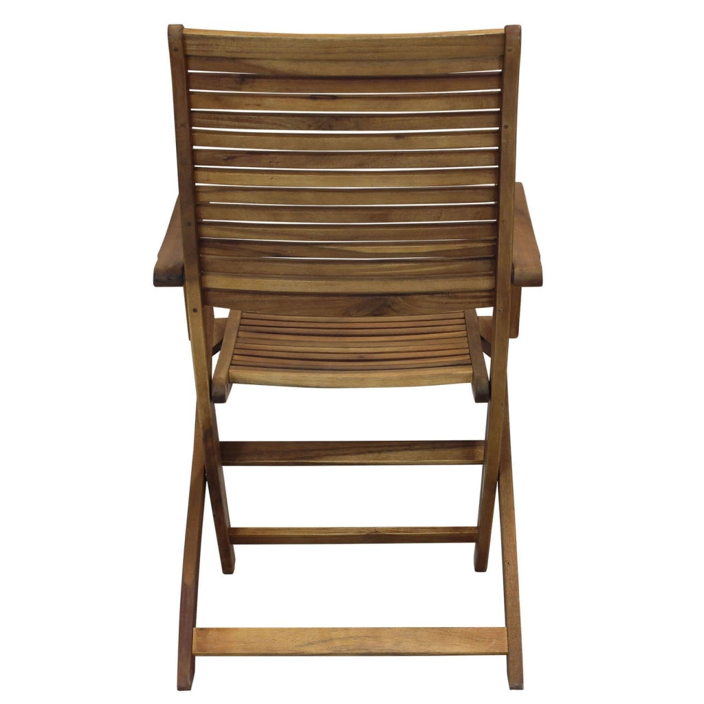Sedia pieghevole con braccioli in legno massiccio 55x64x94h cm mod. Riviera