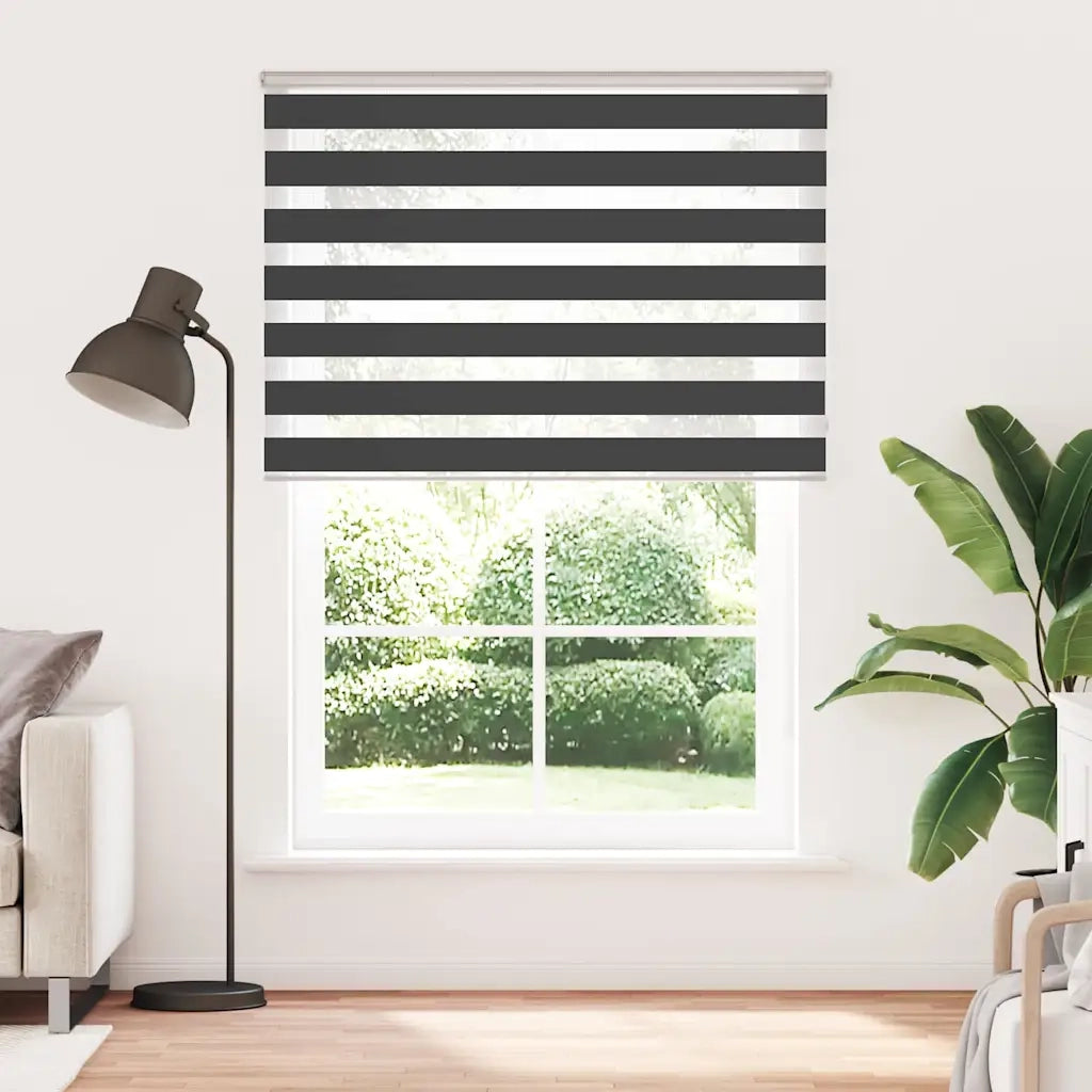 Tenda a rullo | Tenda avvolgibile Zebra Nero Larghezza Tessuto 155,9 cm Poliestere