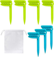 Set di 7 clip per asciugamani con 1 tas organizzatrice per fissare clip ermeticamente per uso esterno, picnic, campeggio