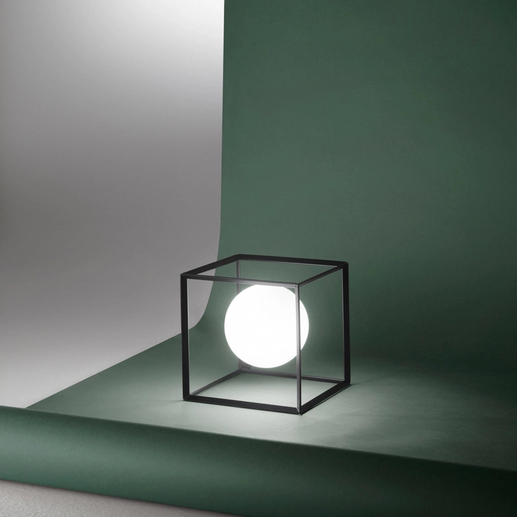 Applique Contemporanea Cube Metallo Nero 1 Luce G9