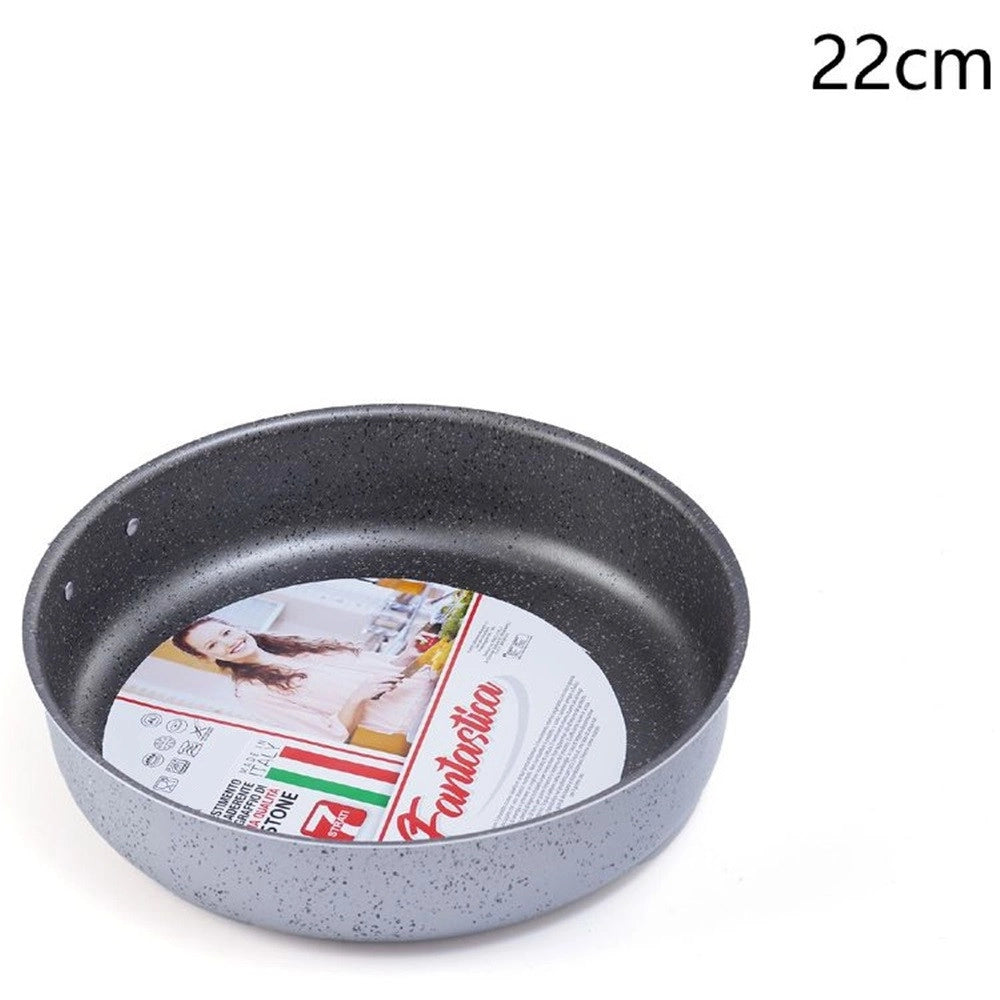Trade Shop - Tortiera Rotonda Rivestimento Antiaderente Antigraffio ø18-22-26-30cm Teglia Cucina -