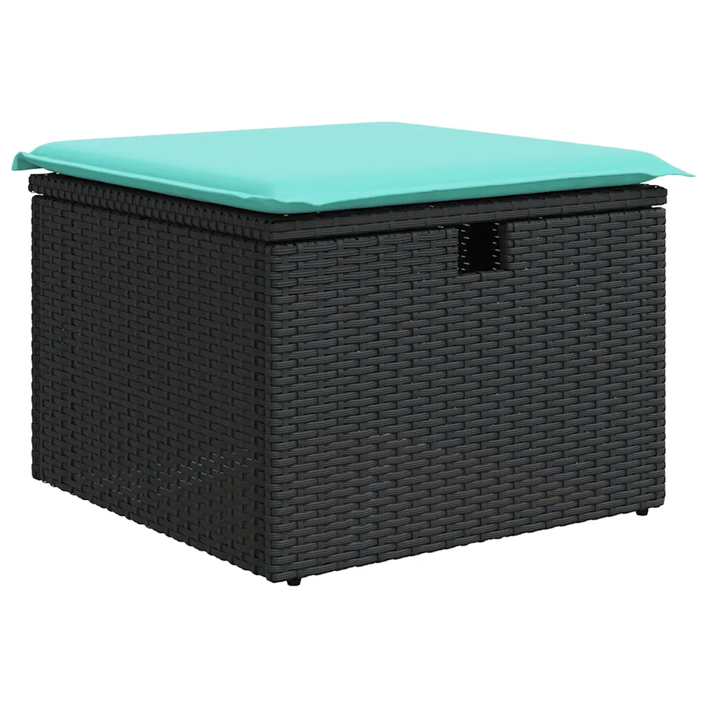 Set Divano da Giardino 8pz con Cuscini Grigio Polyrattan Acacia 3327981